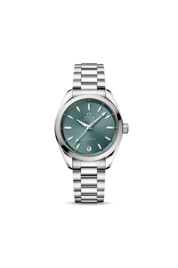 Seamaster Aqua Terra Shades Automatic Chronometer 34mm Green Dial Steel Women's Watch 220.10.34.20.10.001