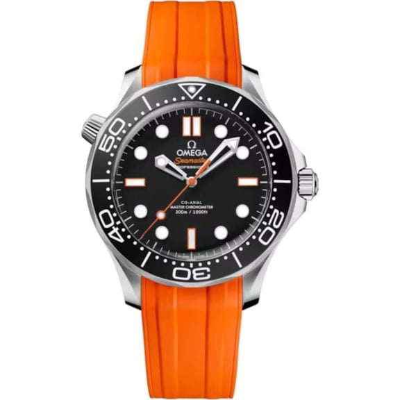 Omega Seamaster Diver 300M Automatic Black Dial Rubber Strap Men's Watch 210.32.42.20.01.006