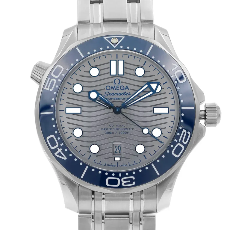 Omega Seamaster Diver 300M Steel Gray Wave Dial Mens Watch 210.30.42.20.06.001