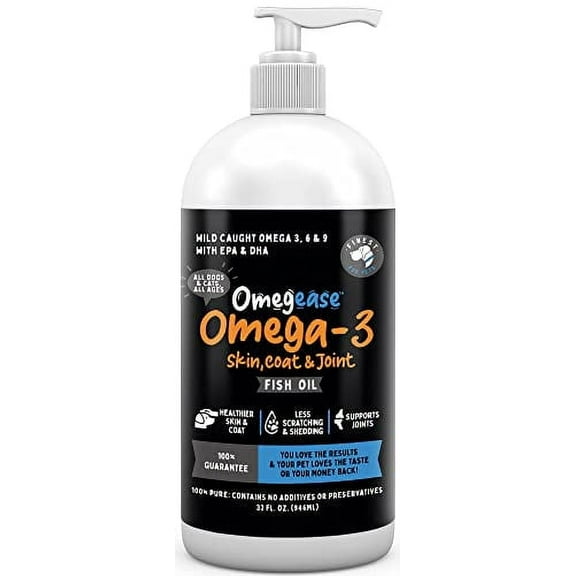 Finest for Pets Omega-3 Supplement for Dogs & Cats, Fish Oil Flavor, 32oz Liquid Supplement