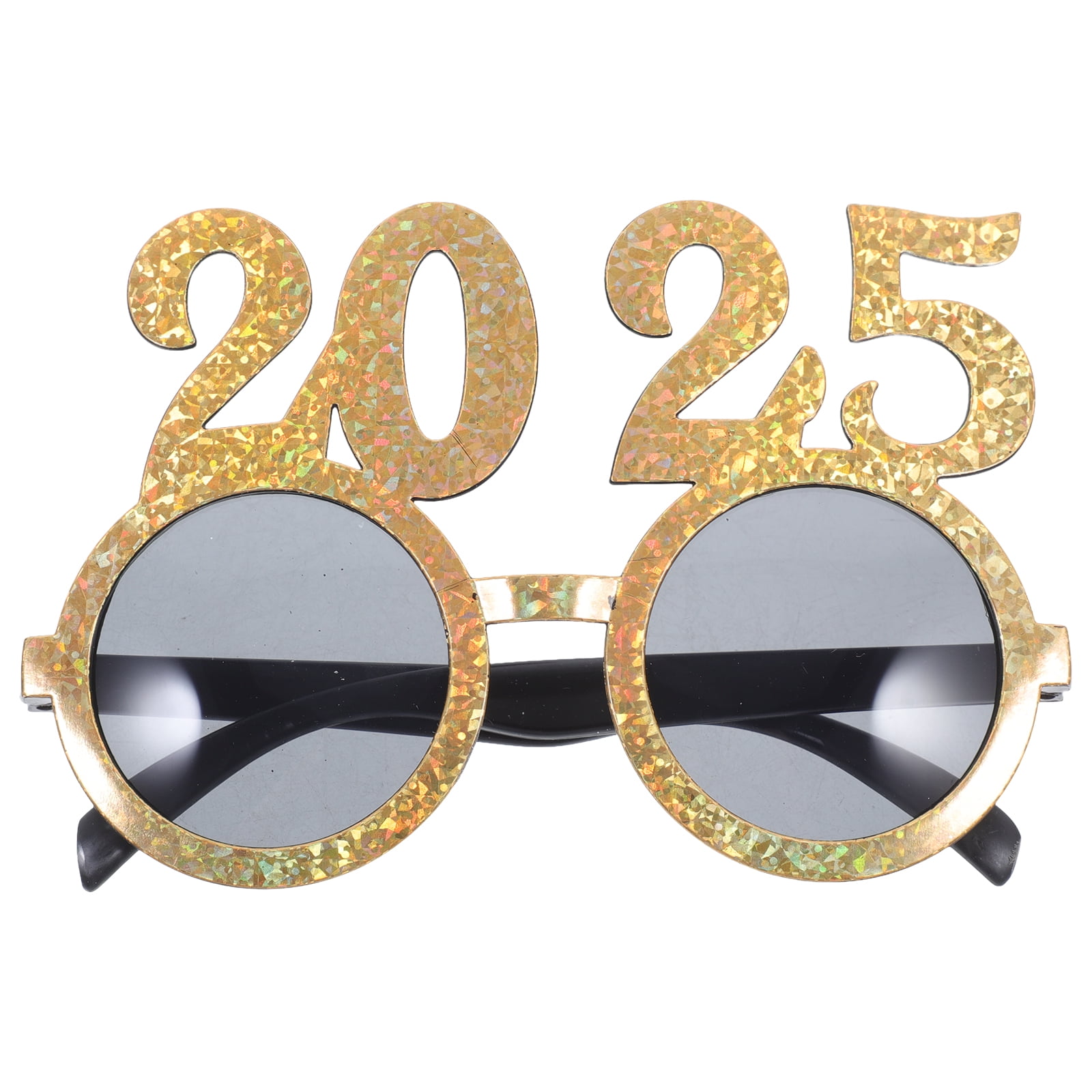 Omeite 1 Pair of Happy New Year Glasses 2025 Number Style Eyeglasses