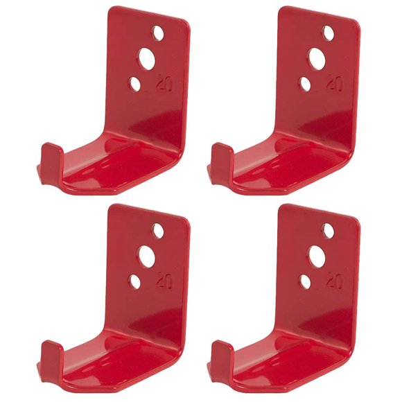 Omeite 1 Set Fire Extinguisher Bracket L Type Wall Hanging Single Hook Fire Extinguisher Mount with Accessories