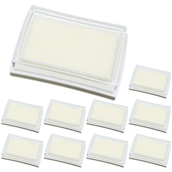 Omeite 10pcs Office Washable Fingerprint Ink Pads Blank Diy Ink Pads Blank Sponge Stamp Pads