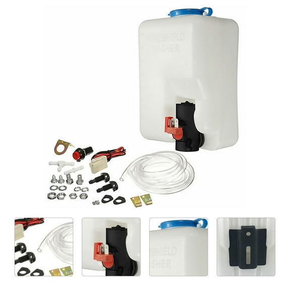 Omeite 12V 1.5L car universal windshield washing bottle cleaning pot cleaning bottle set wiper spray pot set