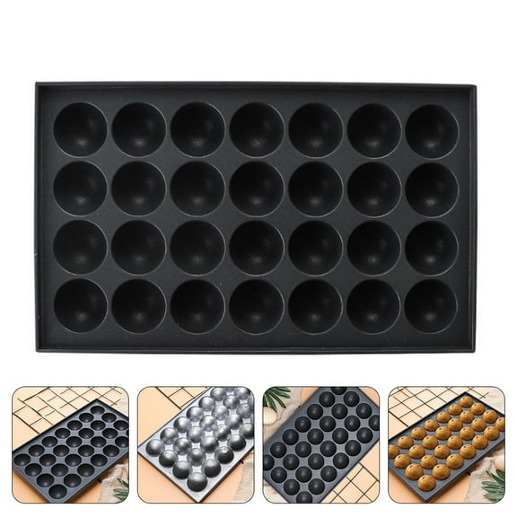 Omeite 28-hole fish ball and egg baking tray, octopus balls and quail egg baking tray (one 28-hole aluminum plate)