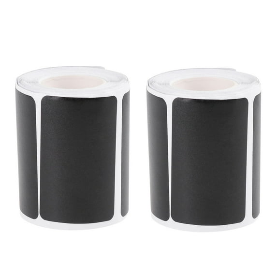 Omeite 2Pcs Pantry Labels Jars Spices Stickers Kitchen Organizers Storage Jar Sticker Removable Chalkboard Spice Tag(Black)