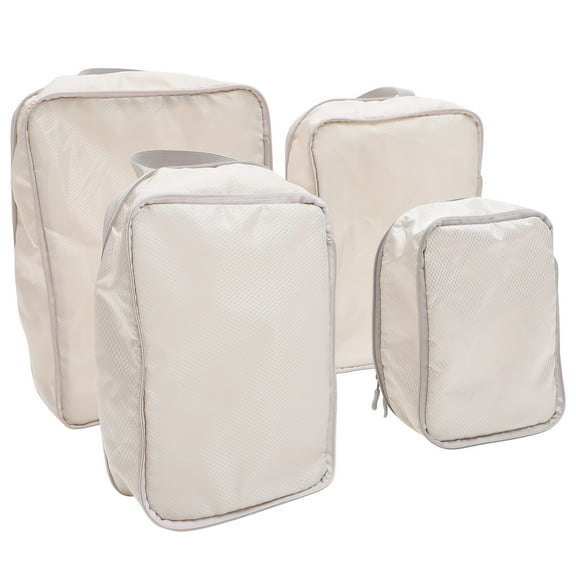 Omeite 4pcs Compression Packing Cubes Suitcase Organizer Bags Travel Packing Cubes