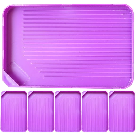Omeite 6pcs Plastic Bead Sorting Trays Large Rhinestone Storage Trays Organizers for Crafting