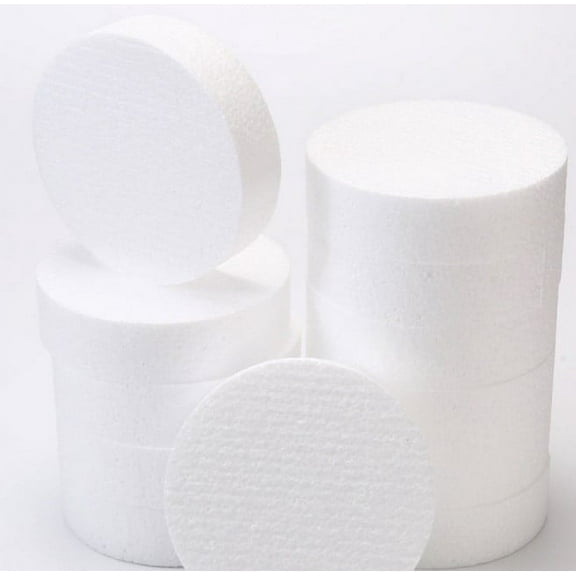 OUNONA White Foam Circles for Crafts Lightweight and Sturdy Round Shapes for DIY Use 7 Pieces