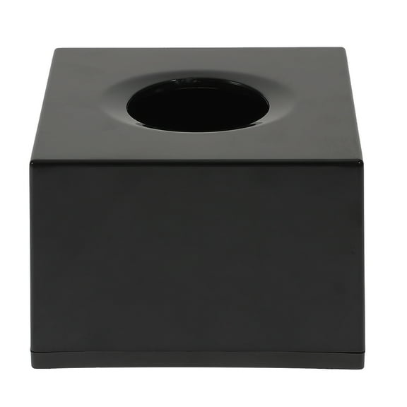 Omeite ABS tissue box household living room tissue box (black)
