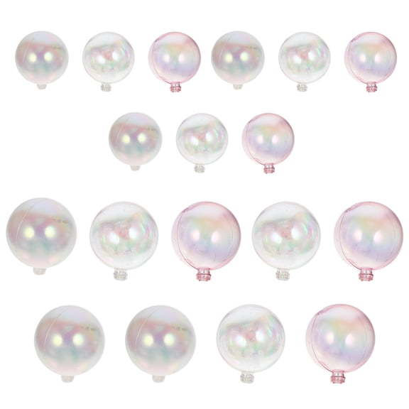 Omeite 18pcs Colorful Bubble for Cake Decoration Party Supplies, Transparent, White, , 3CM & 4CM Sizes
