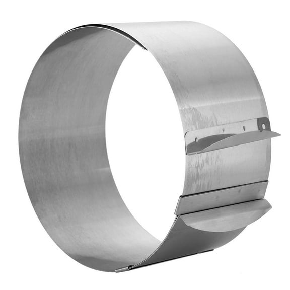 Omeite Baking tools stainless steel telescopic round cake ring cake mold 6-inch-12-inch