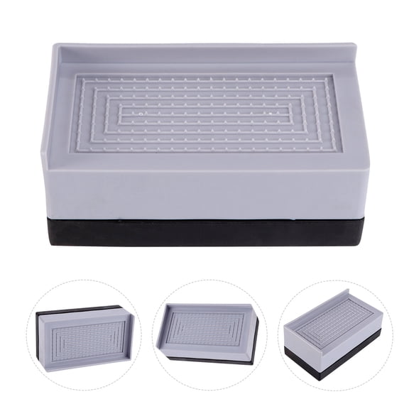 Omeite Bed foot pad furniture universal square heightening foot pad base refrigerator washing machine base table chair coffee table pad ( half-enclosed gray one heightening 4CM)