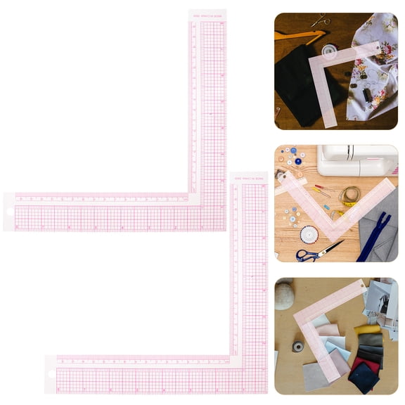 OUNONA Flexible Plastic Sewing Rulers Set with Smooth Edges for Quilting, Home Sewing, and Various Craft Projects