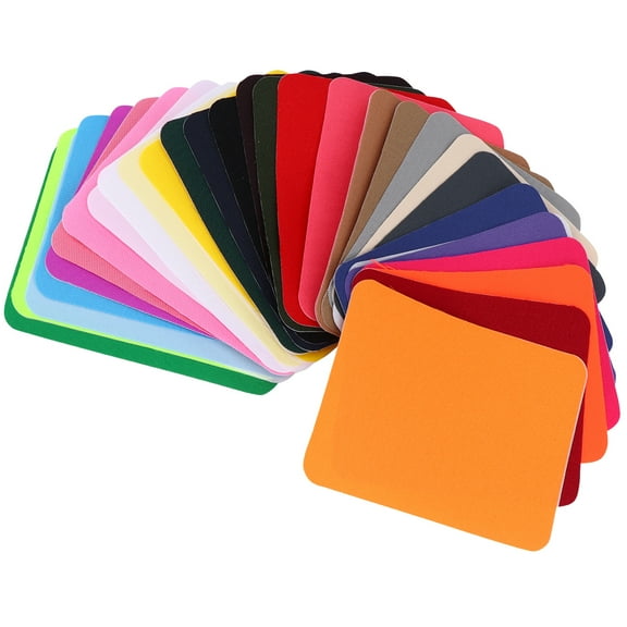 Omeite Colorful rectangular imitation denim iron-on patches (29 color sets)