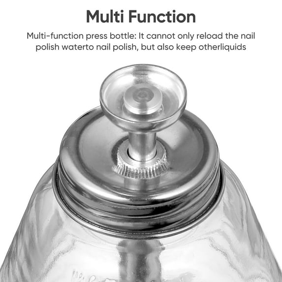 Omeite Conical copper core glass bottle push-type bottle (metal core 180lm)