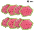 thumbnail image 1 of Omeite Disposable Party Paper Plate Red Watermelon Party Fruit Plate Cake Plate (16 pcs 10 inch 26cm hexagonal paper plates watermelon paper plates), 1 of 6