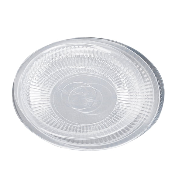 Omeite 30-Pack Disposable Clear Plastic Round Plates, Small Transparent and Fruit Plates for Parties and Events