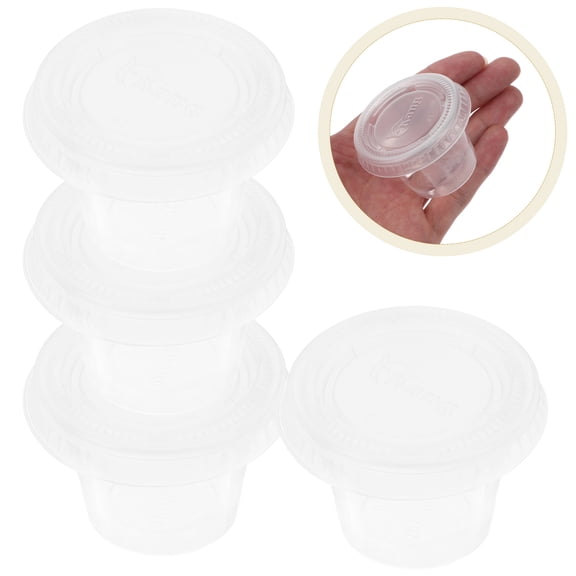 OUNONA Disposable Sauce Cups 30ml White, Safe and Stylish PP Material for Daily Use, Condiment Containers, Party and Restaurant Supplies