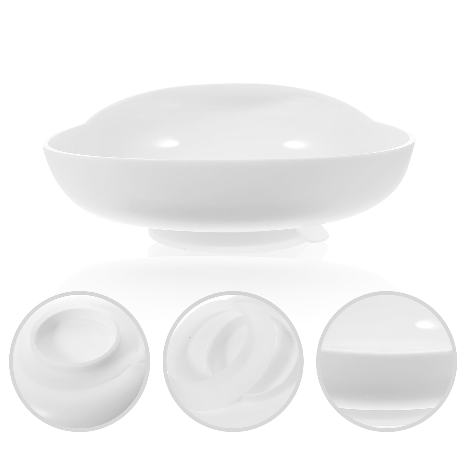 Omeite Elderly food tray, self-service tray, anti-spill tray, patient rehabilitation tableware, food tray (white)