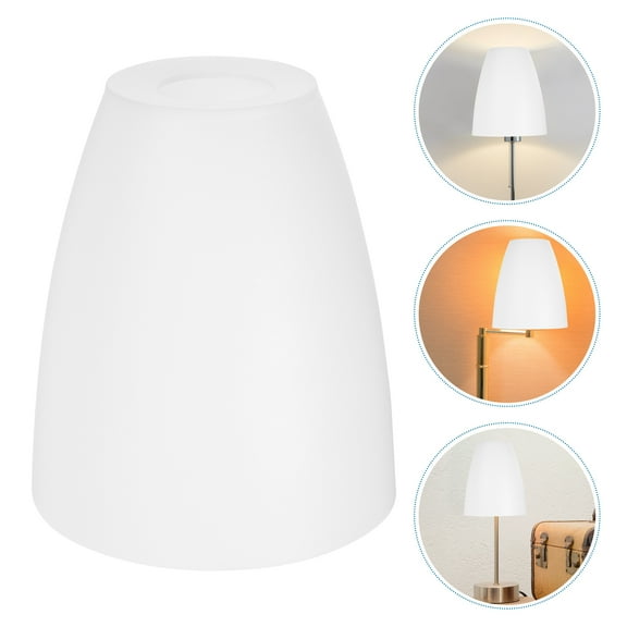 Omeite Flat plastic lampshade home decoration plastic lampshade (flat white center hole 30mm)