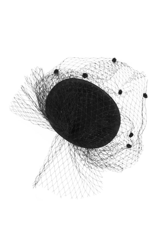 Funeral Black Veil Hat (Black)