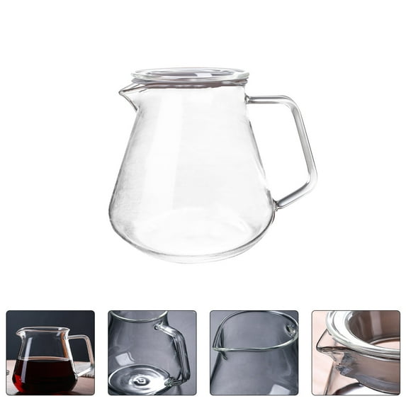 Omeite High borosilicate heat-resistant glass coffee pot coffee sharing pot hand-poured coffee pot (500ML)