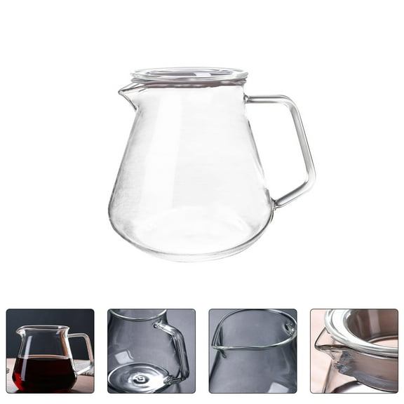 Omeite High borosilicate heat-resistant glass coffee pot coffee sharing pot hand-poured coffee pot (500ML)