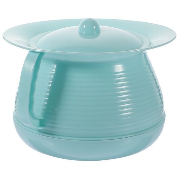 Omeite Household spittoon spittoon children's toilet urinal hospital ward portable urinal with lid spittoon (Nordic blue)
