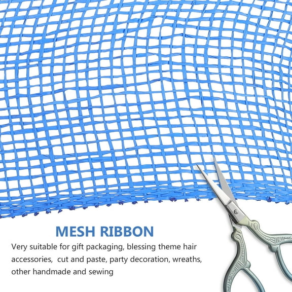 Omeite Independence Day ribbon gift wrapping net bow handmade DIY raffia woven net (set of 4 rolls) 5 yards/roll