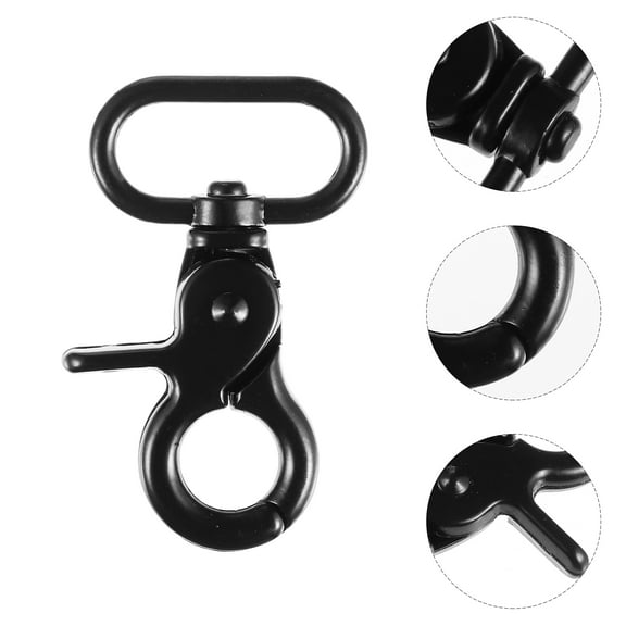 NIYANGLE Snap Clips Hardware Swivel Trigger Snap Hook Zinc Alloy Black 5 Pcs