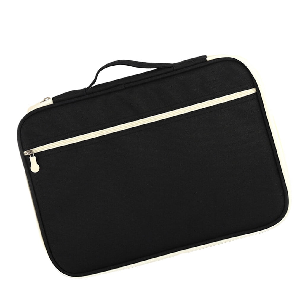 Omeite Multifunctional A4 File Bag Handheld Zipper Men and Women's