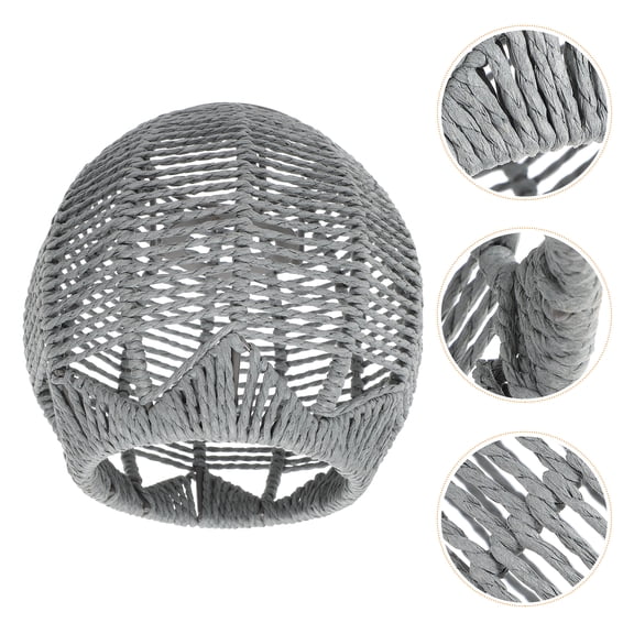 Omeite New Chinese style chandelier imitation rattan creative bamboo art restaurant hot pot restaurant hotel homestay lampshade decorative chandelier (gray small)