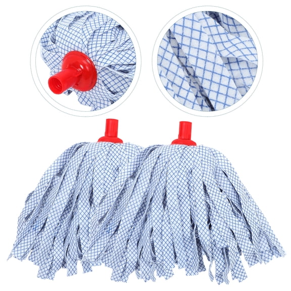 Omeite Non-woven absorbent mop replacement head 2pcs/set (random color grid)