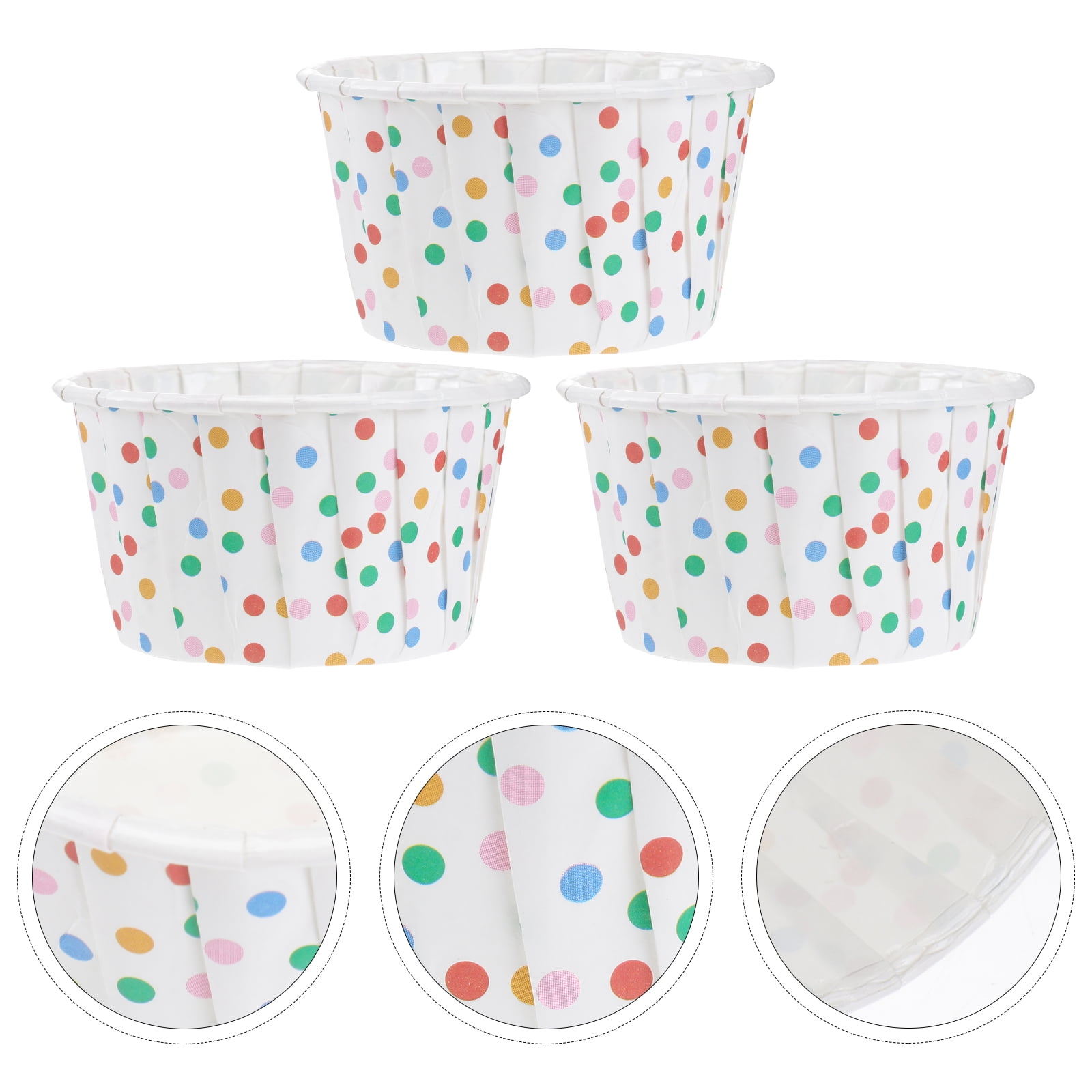 Colorful Paper Ice Cream Cups for Dessert Use Disposable and ...