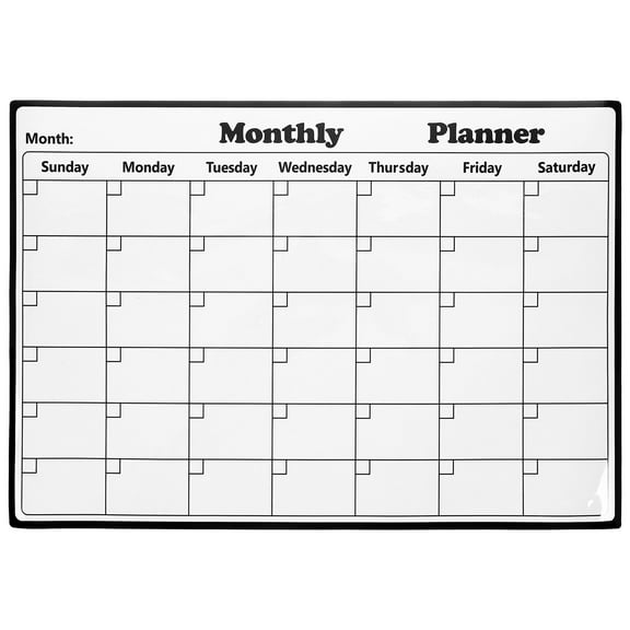 Omeite Practical Fridge Calendar Dry Erase White Board Fridge Mount Planner White Board for Daily Use