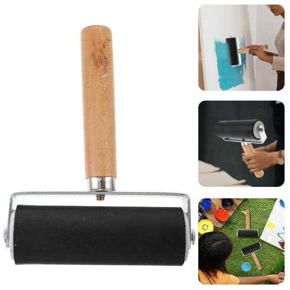 BESTYASH Printmaking Roller Wooden Handle for Graphic Projects