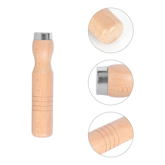 Omeite 4-Piece Round Hole Steel File Set with Red Beech Wood Handles, Suitable for 10-16 Inch Use, and Comfortable Grip