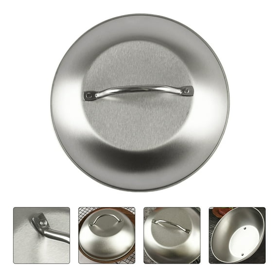 Omeite Stainless steel 9-inch pot cover round arch teppanyaki cover anti-scalding and anti-mosquito vegetable cover