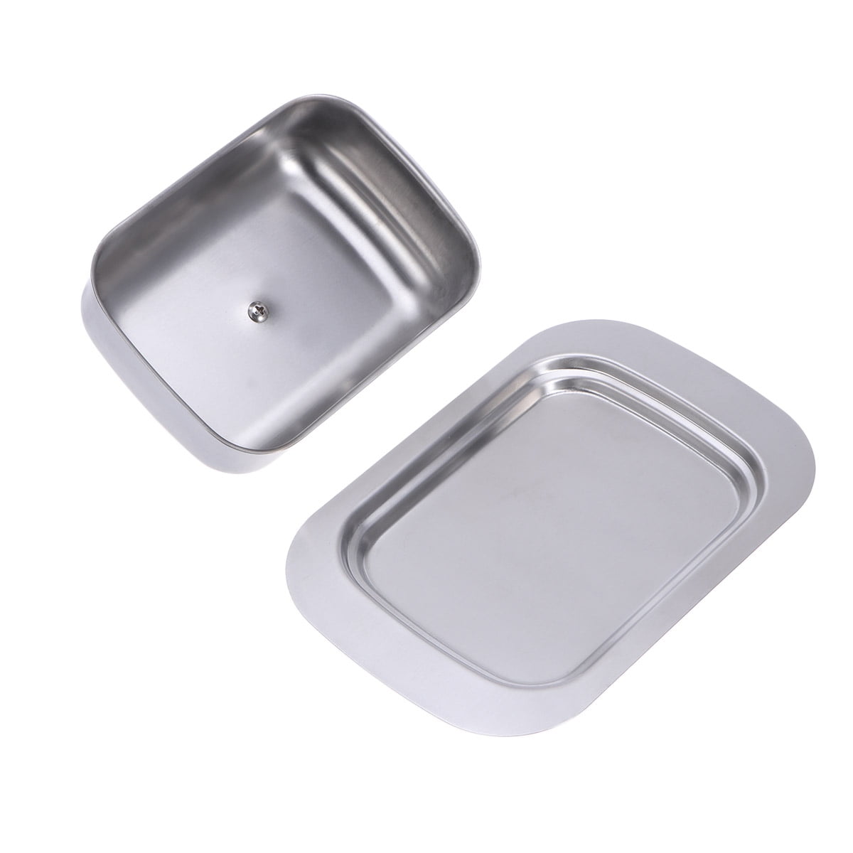Omeite Stainless steel butter box snack tray cheese storage box