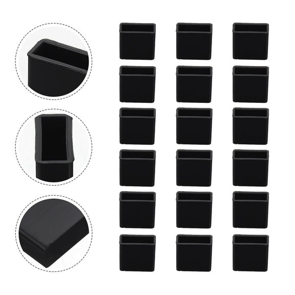 Omeite USB male dust plug cap USB flash drive protective cover plug [(soft silicone) black] 20 pieces/set