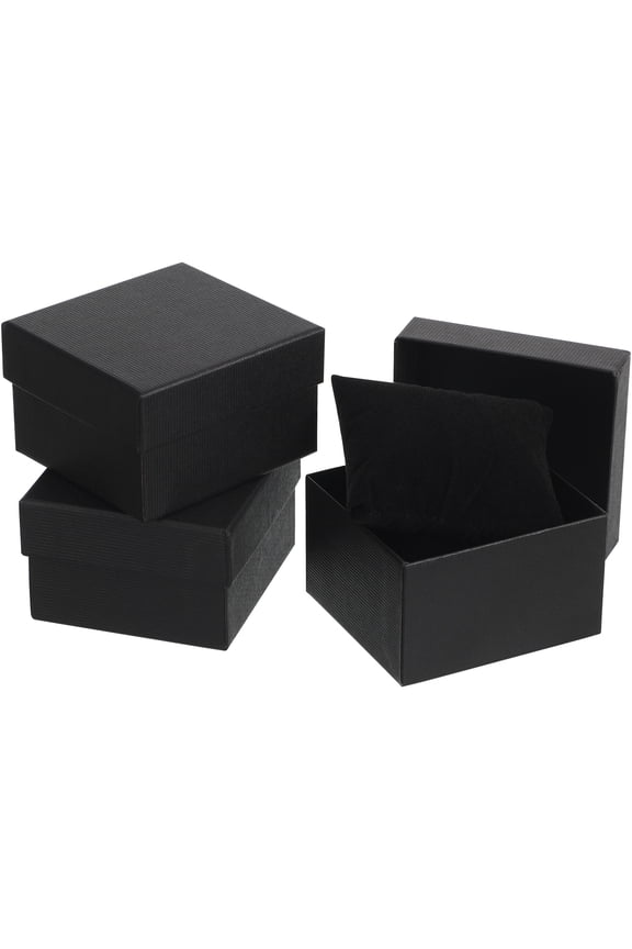 Watch Box Gift Box Bracelet Box (Black) 3pcs