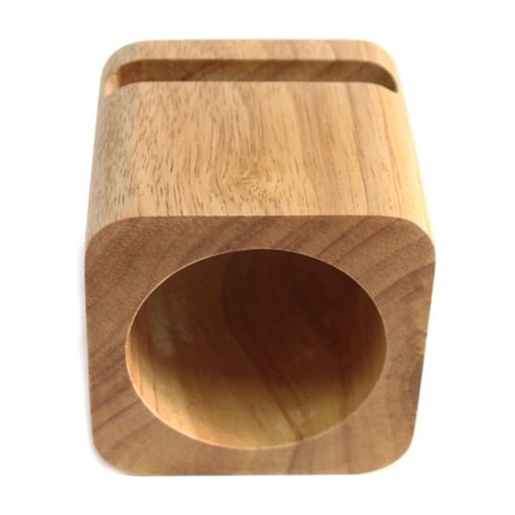 Omeite Wooden Mobile Phone Holder with Sound Amplifier, Multifunctional Cube-Shaped Desktop Phone Stand and Cell Phone Rack