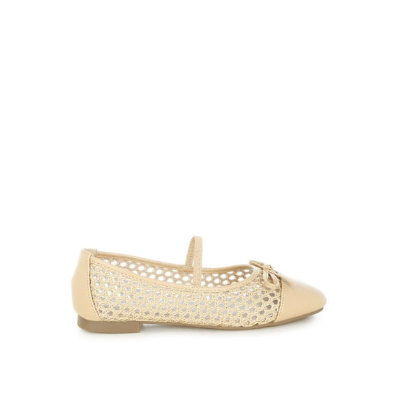 London Rag Omela Woven Bow Detail Womens Ballerinas