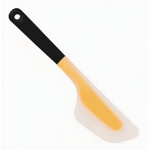 Omelette Spatula Kitchen Omelet Turner Silicone Non-stick Omelette Scraper Silicone Pigment Scraper with Non Slip Grip for Kitchen Omelet Pancake, Translucent(Yellow)