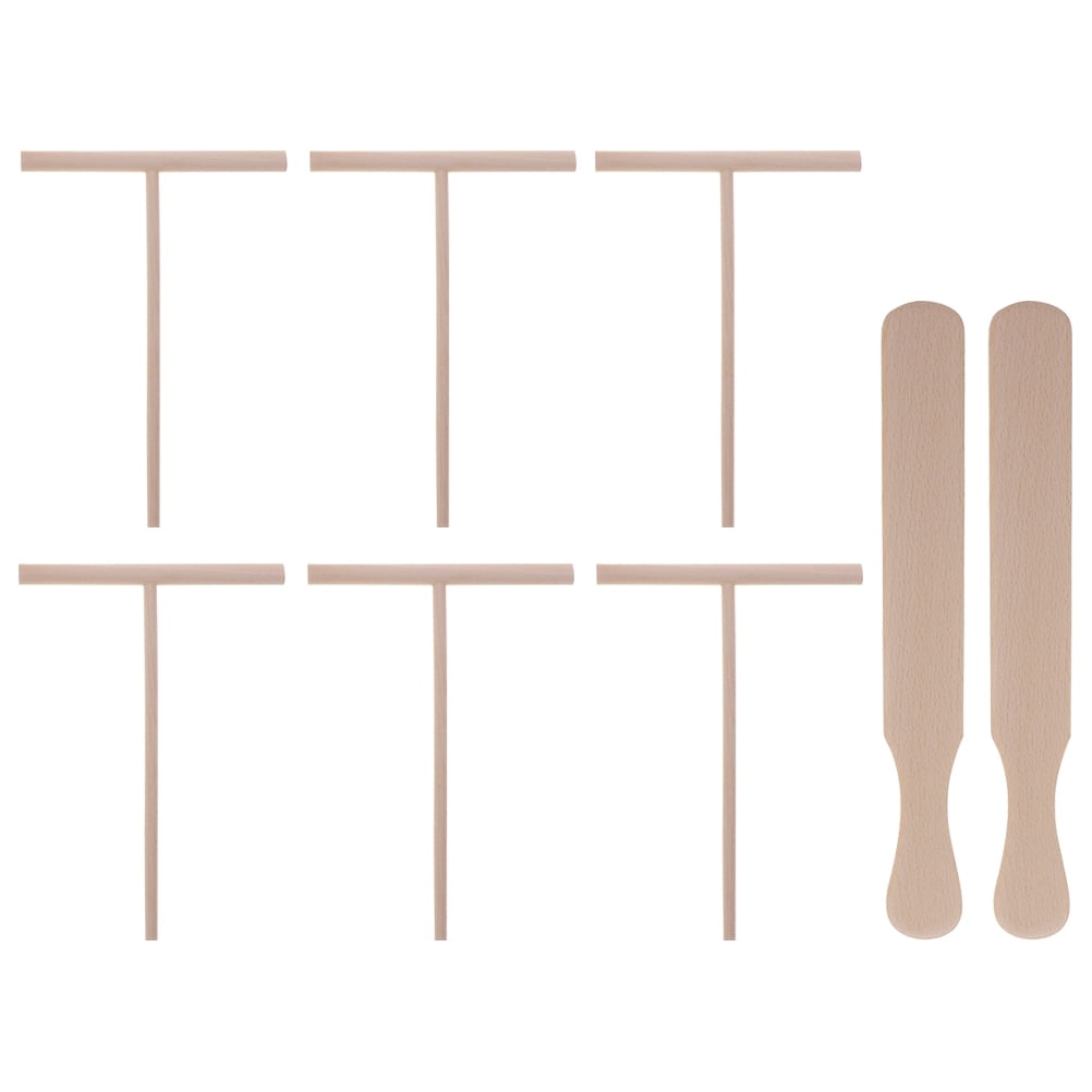 Omelette Wood Rake Crepe Spreader Spatula Pancakes Shaped Tool for