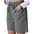 thumbnail image 1 of Omen Casual Shorts Drawstring Comfy Elastic Waist Summer Pull on Short with Pockets, 1 of 7