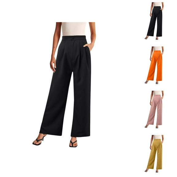 Omen's Wide Leg Pants Work Business Casual Loose High Waisted Dress Palazzo Flowy Trousers Lightweight Summer Pants Women