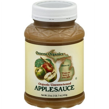 Omena Organics Apple Sauce - Organic - Unsweetend - Case of 12 - 23 oz