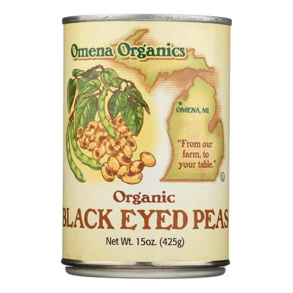 Omena Organics Black Eyed Peas 12 Pack of 15 Oz